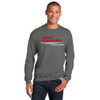 Ozark Aeroworks FULL FRONT RED & WHITE AN EAGLE PARTNER - TALL Unisex Crewneck Sweatshirt - Charcoal