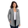 Republic Chamber Ladies Executive Fleece Cardigan - Embroidered Logo - BLACK