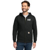 Gold Mechanical BLACK & WHITE Embroidered Carhartt® Midweight Hooded Zip-Front Sweatshirt