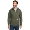 Gold Mechanical BLACK & WHITE Embroidered Carhartt® Midweight Hooded Zip-Front Sweatshirt