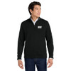 Gold Mechanical BLACK & WHITE Embroidered Executive Fleece Quarter Zip