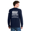 Gold Mechanical WHITE PRINT Long Sleeve Tee