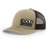 Gold Mechanical BLACK AND WHITE Embroidered Trucker Cap - Richardson® 112