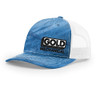 Gold Mechanical BLACK AND WHITE Embroidered Five-Panel Trucker - Richardson 112PFP