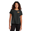 Gold Mechanical FULL COLOR Embroidered Ladies Stretch Crepe Crew Blouse