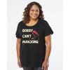 Pink Feather Society SORRY CAN'T MAHJONG Ladies Plus Size Tee