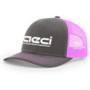 Charcoal / Neon Pink - White