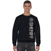 GCSO LEFT SIDE BADGE & SHERIFF IN GREY - Heavy Weight Crew Neck Sweatshirt - Black