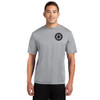 GCSO BADGE IN BLACK - Short Sleeve Performance T-shirt - Silver