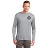 GCSO BADGE & SHERIFF IN BLACK - Long Sleeve Performance T-shirt - Silver