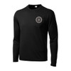 GCSO BADGE & DETENTION DEPUTY IN GREY - Long Sleeve Performance Tee - Black