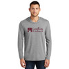 EVERYTHING KITCHENS - MERLOT - FULL FRONT LOGO - Triblend Long Sleeve Hooded Tee in Grey Frost