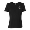 EVERYTHING KITCHENS - GREY - FLC PAN, BACK TEXT, SLEEVE EK - Super Soft LADIES RELAXED FIT Cotton Jersey Tee - Black