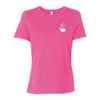 EVERYTHING KITCHENS - WHITE - FLC PAN, BACK TEXT, SLEEVE EK - Super Soft LADIES RELAXED FIT Cotton Jersey Tee - Berry