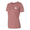 EVERYTHING KITCHENS - WHITE - FLC PAN, BACK TEXT, SLEEVE EK - Super Soft LADIES RELAXED FIT Cotton Jersey Tee - Heather Mauve