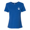 EVERYTHING KITCHENS - WHITE - FLC PAN, BACK TEXT, SLEEVE EK - Super Soft LADIES RELAXED FIT Cotton Jersey Tee - True Royal