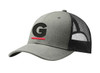 Gutterglove® EMBROIDERED CAP FRONT BLACK & RED G - Trucker Cap - Heather Grey / Black
