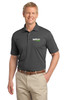 Gutterglove® EMBROIDERED WHITE LEAFBLASTER PRO® - TALL Unisex Polo - Grey Smoke