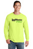 Gutterglove® FULL FRONT BLACK LEAFBLASTER PRO® - Unisex Basic 50/50 Long Sleeve Tee - Safety Green
