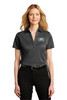 SMC EMBROIDERED Ladies Heathered Performance Polo - Black Heather