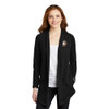 MOCIC Ladies Interlock Cardigan - Deep Black/Charcoal Heather