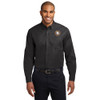 MOCIC Mens Long Sleeve Dress Shirt - Black/Light Stone