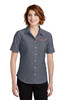 Village Inn Ladies Short Sleeve SuperPro Oxford Shirt - Black