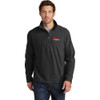 Ozark Aeroworks EMBROIDERED RED & WHITE AN EAGLE PARTNER - Eddie BauerÂ®1/2-Zip Microfleece Jacket - Black