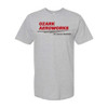 Ozark Aeroworks FULL FRONT RED & GREY AN EAGLE PARTNER - Unisex Ringspun T-Shirt - Heather Grey