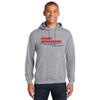 Ozark Aeroworks FULL FRONT RED & GREY AN EAGLE PARTNER - Unisex Fleece Hoodie - Sport Grey