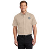 GCSO CHROME BADGE - Short Sleeve Easy Care Shirt - Stone