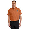 GCSO CHROME BADGE - Short Sleeve Easy Care Shirt - Texas Orange