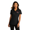 Ozark Aeroworks EMBROIDERED RED & WHITE AN EAGLE PARTNER - Ladies SuperPro Reactâ„¢ Polo - Black