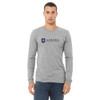 Aurora Christian Academy FULL FRONT ACADEMIC WORDMARK - Premium Unisex Long Sleeve Tee - Athletic Heather