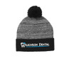 Wilkinson Dental Heather Pom Beanie - Black/Grey Heather