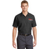 Ozark Aeroworks EMBROIDERED RED & WHITE AN EAGLE PARTNER - Red Kap® Short Sleeve Industrial Work Shirt - Charcoal