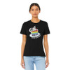 Your Barefoot Neighbor Y'ALL COME FIX YOU A PLATE Premium Ladies Tee - Black