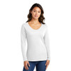 Meeks Port & Company® Long Sleeve Fan Favorite V-Neck Tee - Ladies