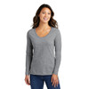 Meeks Port & Company® Long Sleeve Fan Favorite V-Neck Tee - Ladies