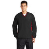 Meeks Sport-Tek® Tipped V-Neck Raglan Wind Shirt