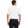 Brentsville Embroidered TIGER-BD Men's Short Sleeve Easy Care Shirt - White/Light Stone