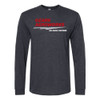 Ozark Aeroworks FULL FRONT RED & WHITE AN EAGLE PARTNER - Unisex Ringspun Long Sleeve T-Shirt - Heather Graphite