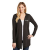 Care to Learn Republic EMBROIDERED Women’s Perfect Tri ® Hooded Cardigan - Black Frost