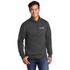 Care to Learn Republic EMBROIDERED Unisex Core Fleece 1/4-Zip Pullover Sweatshirt - Dark Heather Grey