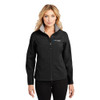 Smiles Made Perfect Premium Ladies Soft Shell Jacket - Black Chrome