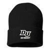 Drury Hockey Embroidered DU ICE HOCKEY Cuffed Beanie - Black
