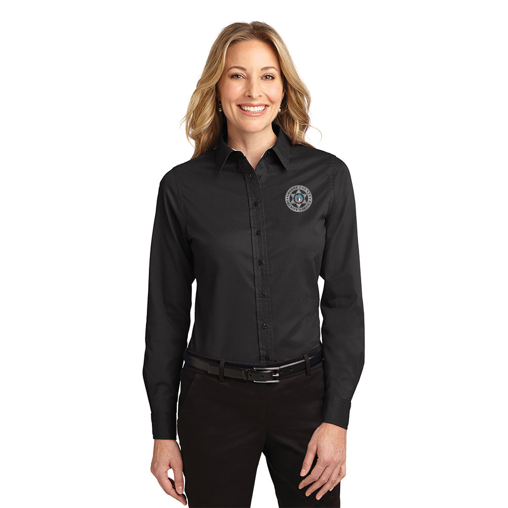 GCSO Chrome Badge Long Sleeve LADIES Easy Care Shirt in Black | Crackerjack  Shack