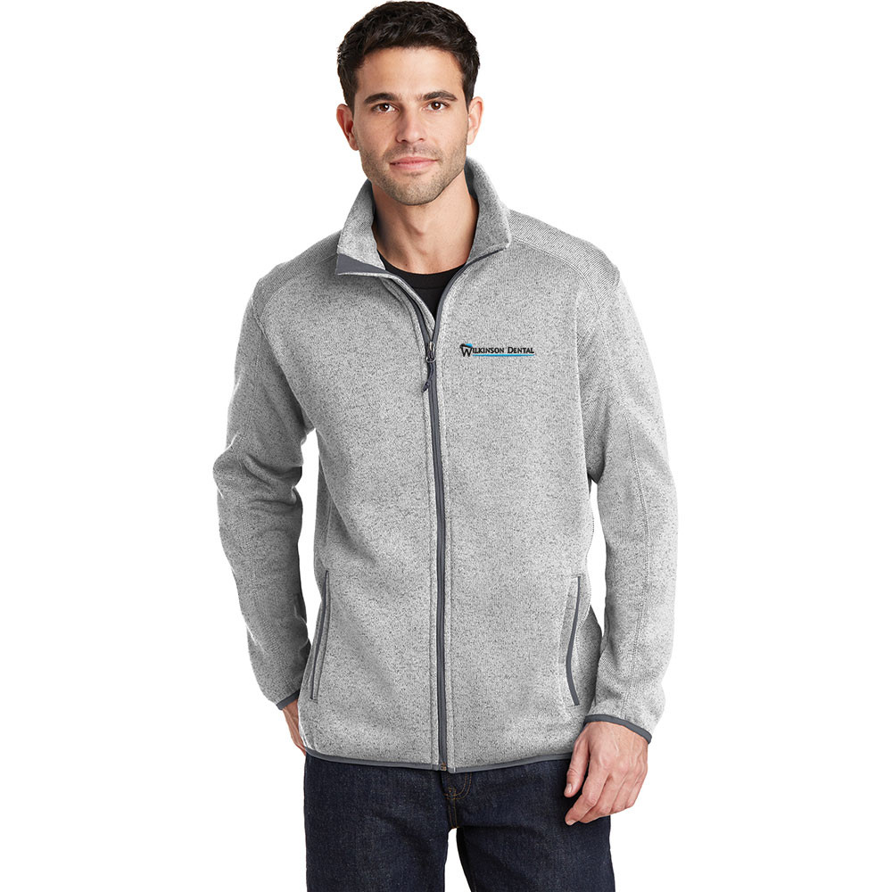 Wilkinson Dental Unisex Sweater Fleece Jacket Heather Grey
