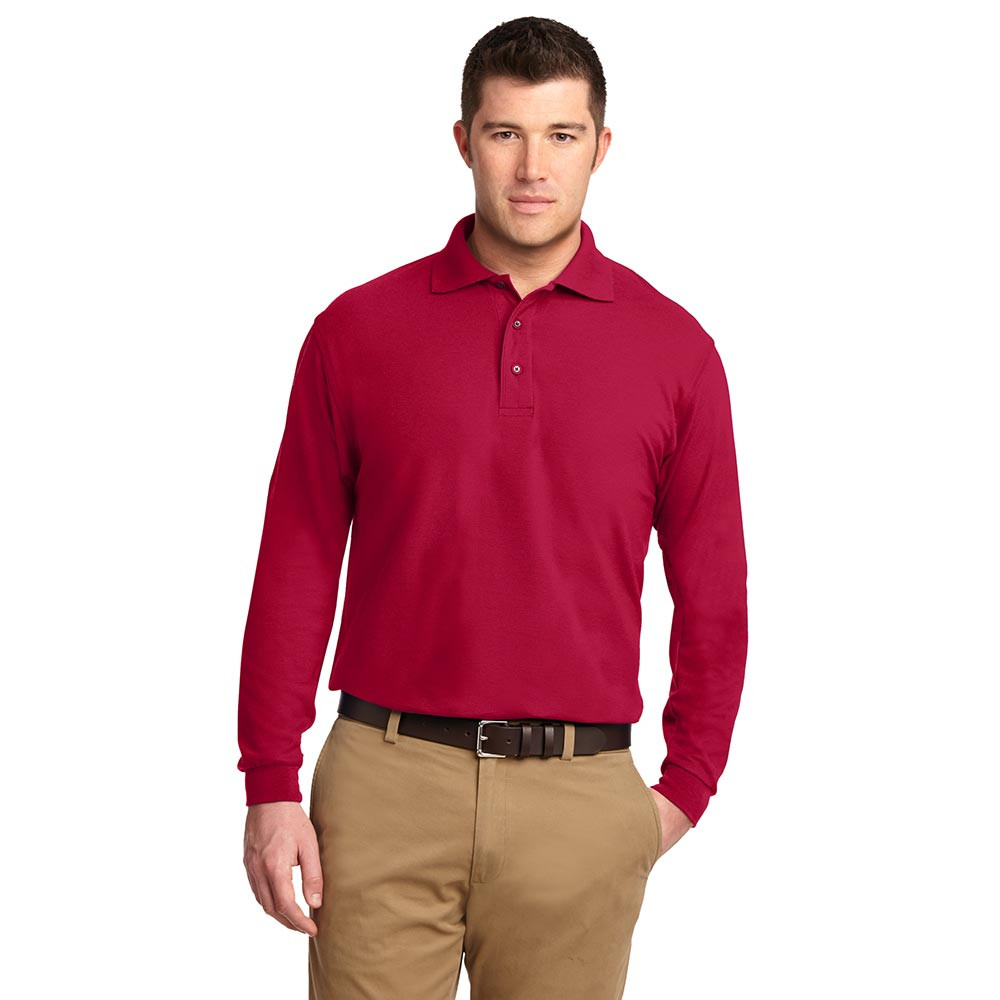 Meeks Port Authority® Long Sleeve Silk Touch™ Polo