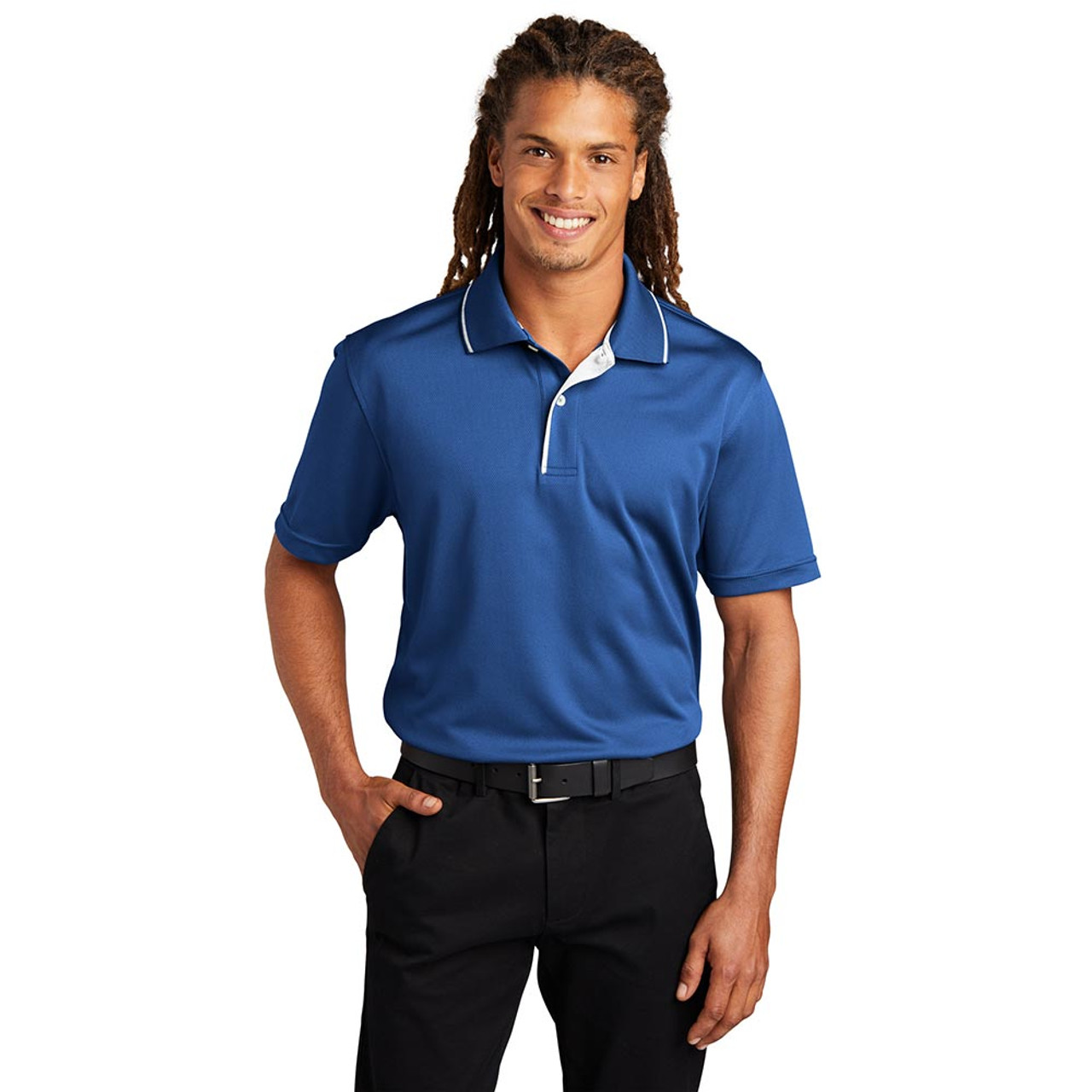 Meeks Sport-Tek® Dri-Mesh® Polo with Tipped Collar and Piping - The  Crackerjack Shack